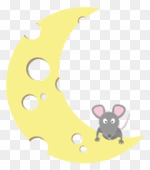 Mouse On The Cheese Moon - Crescent - Transparent PNG Free Download