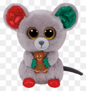 Beanie Boo Plush Stuffed Animal Mac The Christmas Mouse - Mac The Beanie Boo - Transparent PNG Free Download