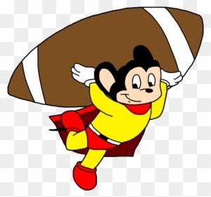 Mighty Mouse With American Football Ball By Marcospower1996 - Clip Art - Transparent PNG Free Download