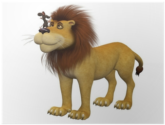 Courage, 3d Cartoon Mouse With A Lion Poster • Pixers® - Lion Et De Souris - Transparent PNG Free Download