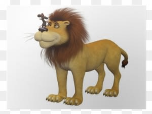 Courage, 3d Cartoon Mouse With A Lion Poster • Pixers® - Lion Et De Souris - Transparent PNG Free Download