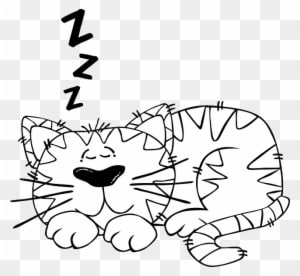 Outline Animals, Baby, Cat, Monkey, Mouse, Black, Outline - Sleep Cartoon Black And White - Transparent PNG Free Download