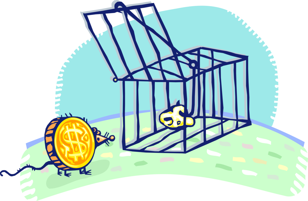 Vector Illustration Of Financial Money Trap Cage With - Vector Illustration Of Financial Money Trap Cage With - Transparent PNG Free Download