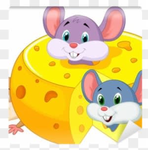 Cartoon Mouse Hiding Inside Cheddar Cheese Wall Mural - Cheddar Cheese - Transparent PNG Free Download