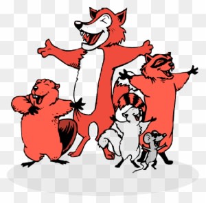 Animals, Mouse, Singing, Cartoon, Beaver, Fox, Squirrel - Clip Art - Transparent PNG Free Download