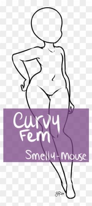Curvy Fem Base P2u By Smelly-mouse On Deviantart - Curvy Anime Girl Base - Transparent PNG Free Download