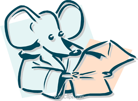 Mouse Reading Concept Royalty Free Vector Clip Art - Euclidean Vector - Transparent PNG Free Download