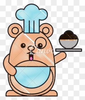 Chef Mouse With Sweet Pastry Cartoon - Vector Graphics - Transparent PNG Free Download