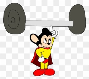 Mighty Mouse Doing Weightlifting At Olympics By - Mighty Mouse Doing Weightlifting At Olympics By - Transparent PNG Free Download