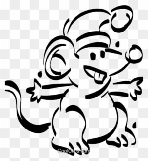 Mouse With A Christmas Hat On Royalty Free Vector Clip - Mouse With A Christmas Hat On Royalty Free Vector Clip - Transparent PNG Free Download