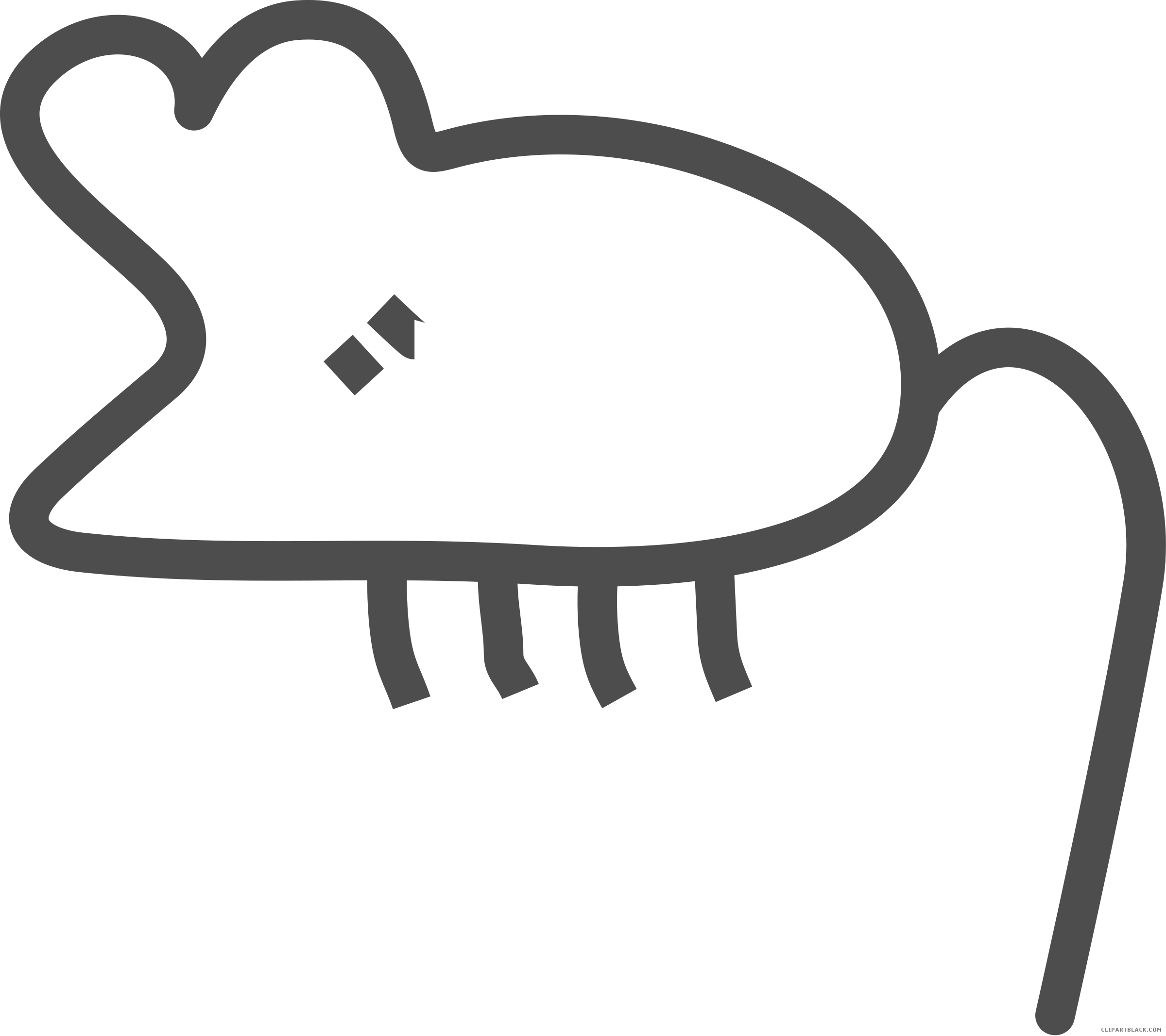 Mouse Animal Free Black White Clipart Images Clipartblack - Graffiti - Transparent PNG Free Download