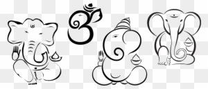 Clipart Mouse Ganesh - Line Drawing Simple Ganesh - Transparent PNG Free Download