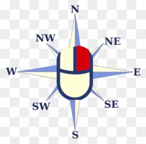 To Use Eight Mouse Gestures, Hold The Right Mouse Button, - North South East West - Transparent PNG Free Download