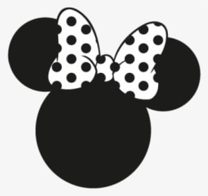 Minnie Mouse Vector - Minnie Mouse Ears Black And White - Transparent PNG Free Download