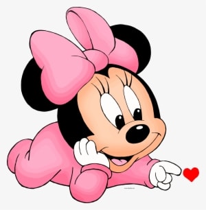 Baby Minnie Mouse Touch Heart Clipart Png - Baby Minnie Mouse Png - Transparent PNG Free Download
