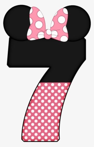 Resultado De Imagen Para Numero 7 De Minnie Mouse Para - Minnie Mouse Letter B - Transparent PNG Free Download