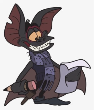Fidget The Bat Vector By Drzurnphd - Bat Basil The Great Mouse Detective - Transparent PNG Free Download