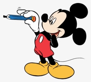 Free Writing Clipart Pictures - Mickey Mouse Writing - Transparent PNG Free Download