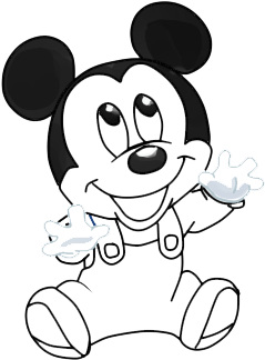 Drawn Mickey Mouse Sketch - Mickey Mouse Bebe Png - Transparent PNG Free Download