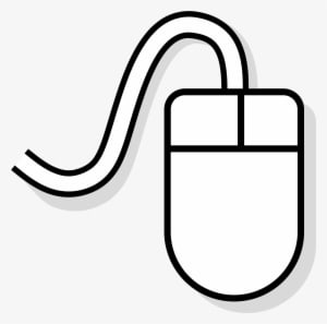 Blue Black Computer Mouse Transparent Png - Computer Mouse Drawing Easy - Transparent PNG Free Download