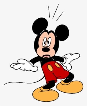 Mickey Mouse's Face Laughing Jumping Injured Angry - Mickey Mouse Frightened - Transparent PNG Free Download