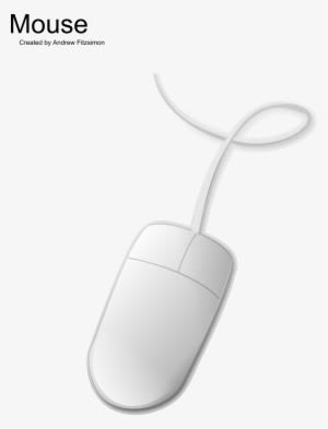 Computer Mouse By Andy Cwymw3 Clipart - Mouse With Wire White - Transparent PNG Free Download