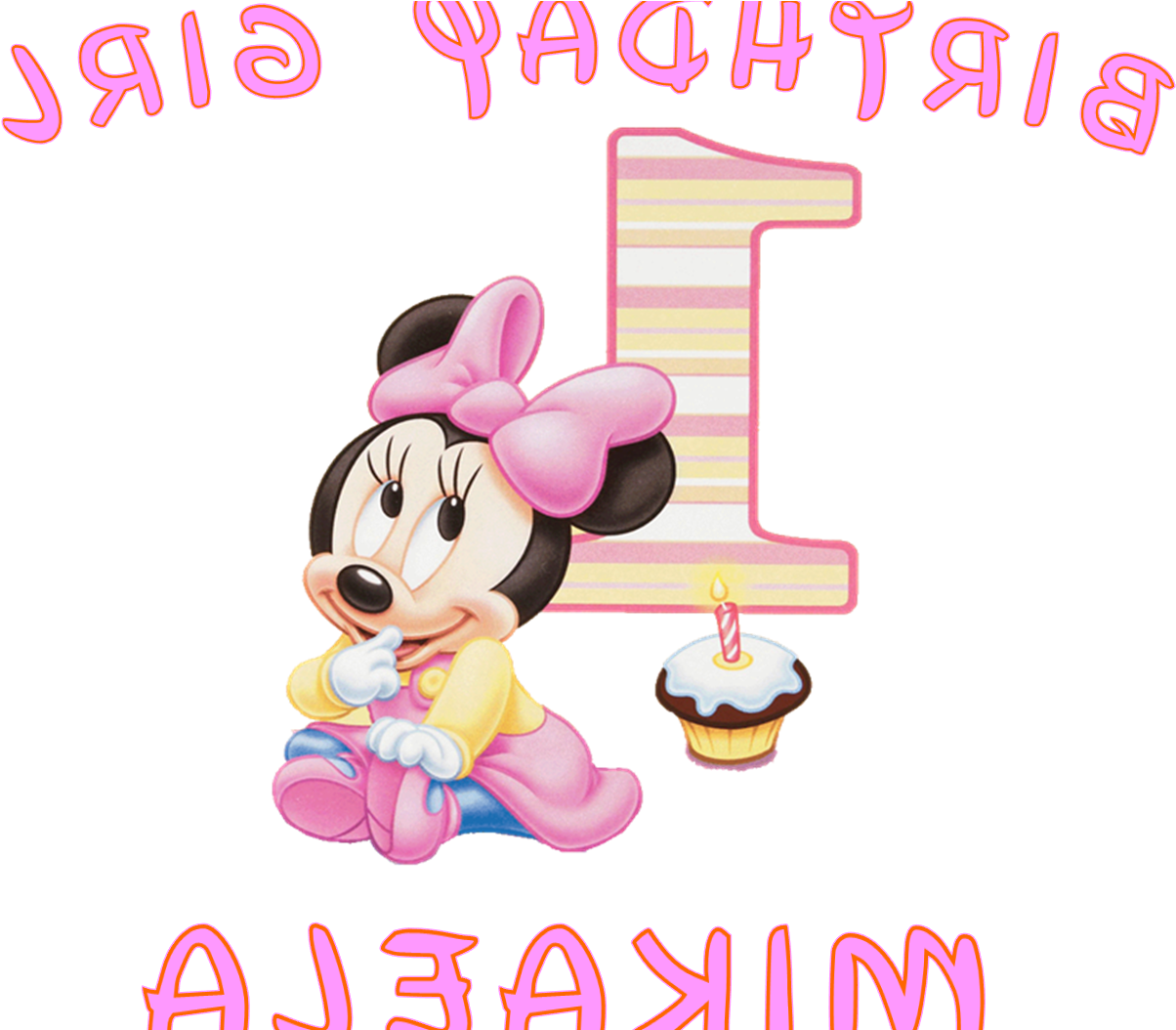 Baby Minnie Mouse Picture Download - Minnie Mouse 1st Birthday Pull String Pinata - Transparent PNG Free Download