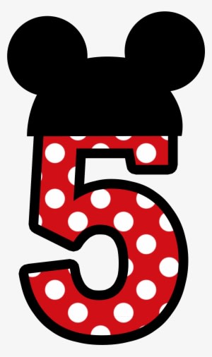 Números Para Montagens Digitais Tema Minnie E Mickey - Mickey Mouse Numbers - Transparent PNG Free Download