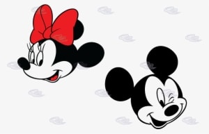 Smiling Cute Faces Mickey Mouse Minnie Mouse Red Bow - Red T Shirt With Minnie And Mickey Mouse - Transparent PNG Free Download