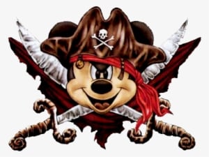 Mouse Clipart Face - Mickey Mouse Pirate - Transparent PNG Free Download