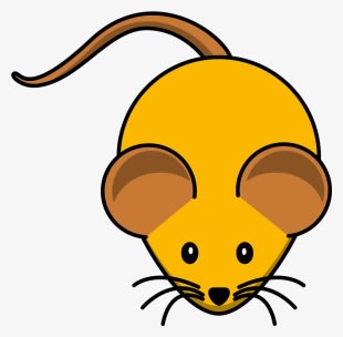 Orange Mouse W/ Brown Ears Clip Art At Clker - Cartoon Mouse Shower Curtain - Transparent PNG Free Download
