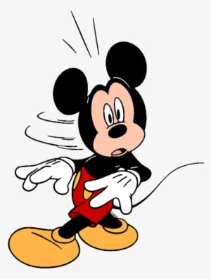 Graphic Black And White Stock Mickey Mouse Turning - Surprised Mickey Mouse - Transparent PNG Free Download