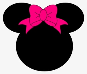 Minnie Mouse Bow No Dots Clip Art At Clipart Library - Minnie Mouse Black And Pink - Transparent PNG Free Download