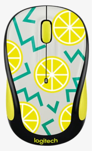 Logitech M238 Wireless Mouse Lemon Top View - Logitech M238 - Wireless Optical Mouse - Mac/pc - Lemon - Transparent PNG Free Download