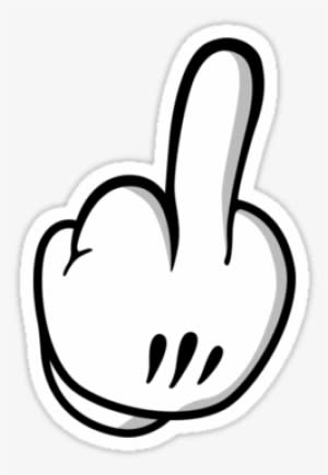 Hand Stickers Pinterest Draw - Mickey Mouse Middle Finger Png - Transparent PNG Free Download
