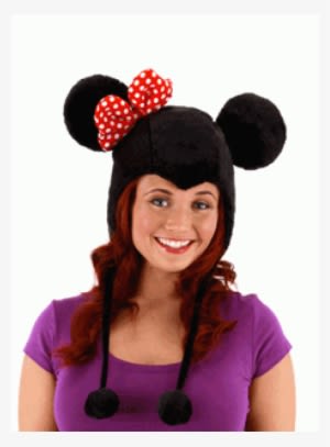 Disney Minnie Mouse Adult Hoodie At Cosplay Costume - Disney - Minnie Mouse Laplander Hat With Ears - Transparent PNG Free Download