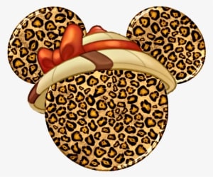 Cheetah Safari Print Minnie Mouse Counted By Tradewindsembroidery - Minnie Mouse Cheetah Print - Transparent PNG Free Download