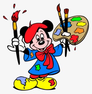 Mickey Mouse 20 By Convitex - Mickey Mouse With Paintbrush - Transparent PNG Free Download