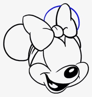 How To Draw Minnie Mouse In A Few Easy Steps - Sketsa Gambar Mickey Mouse - Transparent PNG Free Download