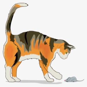 Cat With Mouse Clip Art At Clker - Cat And Mouse Png - Transparent PNG Free Download