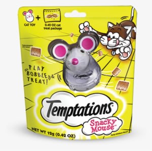Temptations Snacky Mouse Cat Toy - Temptations Snacky Mouse Cat Toy For Cat Treats - Transparent PNG Free Download