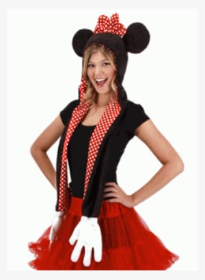 Disney Minnie Mouse Hoodie Scarf With Mittens At Cosplay - Mickey Mouse Hat Scarf Glove - Transparent PNG Free Download