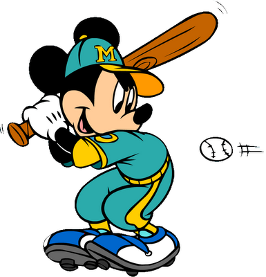 Baseball Clipart Mickey Mouse - Mickey Mouse Baseball - Transparent PNG Free Download