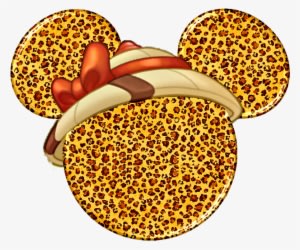 Minnie Mouse Ears With Crown Clipart - Minnie Mouse Animal Print Png - Transparent PNG Free Download