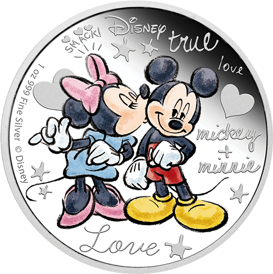 Picture Of - Mickey N Minnie Mouse In Love - Transparent PNG Free Download