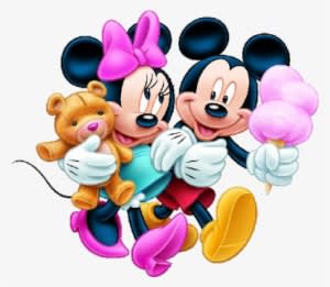 Mickey And Minnie Mouse Cartoon Characters On A Transparent - Mickey And Minnie Mouse With Transparent Background - Transparent PNG Free Download