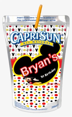Mickey Mouse Capri Sun Label - Mickey Mouse - Transparent PNG Free Download