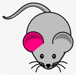 How To Set Use Single Pink Ear Gray Mouse Clipart - Cartoon Mouse Shower Curtain - Transparent PNG Free Download
