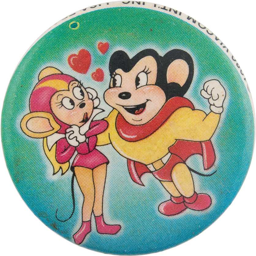 Mighty Mouse And Pearl Pureheart Entertainment Button - Mighty Mouse And Pearl Pureheart - Transparent PNG Free Download