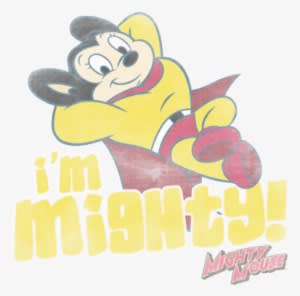 Mighty Mouse Im Mighty Men's Heather T-shirt - Mighty Mouse - Transparent PNG Free Download